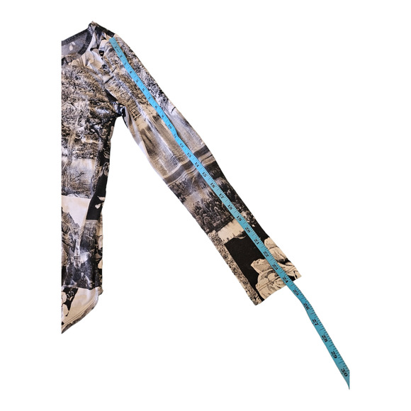 Karen Kane XS  Black And White Long Sleeve Shirt - Picture 8 of 8